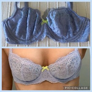 VS Periwinkle Sparkle Lace Bra